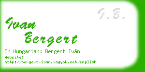 ivan bergert business card
